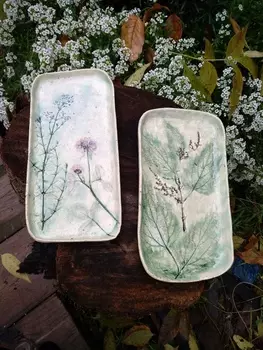 Подарочный сертификат «Мастер класс Ботаническая керамика» (1 - 1,5 часа, за 1-го участника в группе из 3 человек)