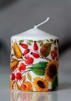 Подарочный сертификат «Мастер класс Декупаж на свече» (1 час 30 минут, 1 человек)