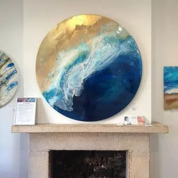 Подарочный сертификат «Мастер-класс Флюид-арт» (Круг 40 см, 1 человек)