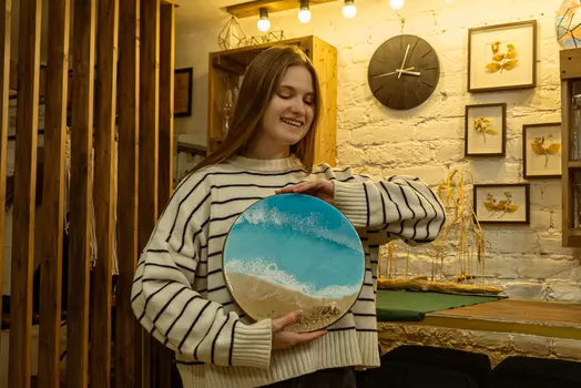 Подарочный сертификат «Мастер-класс по эпоксидной смоле» (Пакет №1, 1 человек)