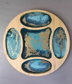 Подарочный сертификат «Мастер-класс по декорированию подноса/менажницы эпоксидной смолой» (1 час 30 минут, 1 человек)