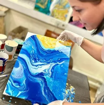 Подарочный сертификат «Мастер класс по Флюид-Арт (Fluid Art)» (Пакет №1, 1 человек)