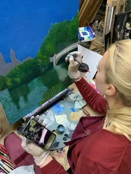 Подарочный сертификат «Мастер класс по масляной живописи и акрилу» (Пакет №1, 1 человек в составе группы)