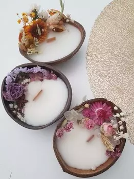 Подарочный сертификат «Мастер-класс Свеча в кокосе» (3 часа, 1 человек)