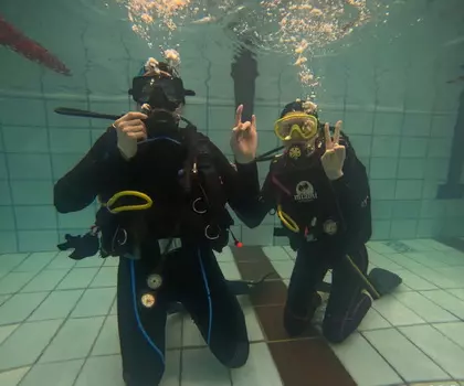 Подарочный сертификат «Пробное погружение с аквалангом» (3 - 4 часа, 1 человек (в бассейне))