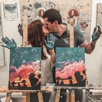 Подарочный сертификат «Романтический мастер класс для пары Творческое слияние» (3 часа, 2 человека)