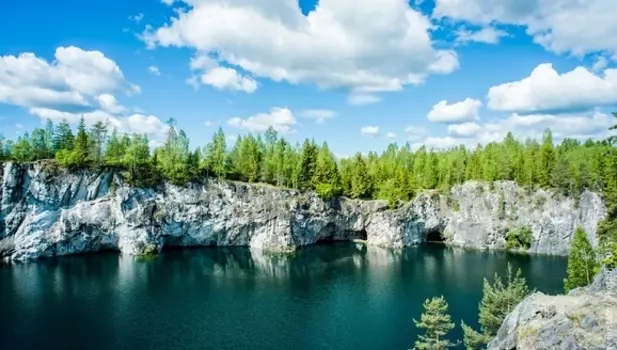 Подарочный сертификат «Тур в Карелию парк Рускеала и водопады» (1 день, 1 человек)