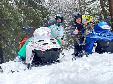 Подарочный сертификат «Заезд на снегоходе» (15 минут, 1-2 человека)