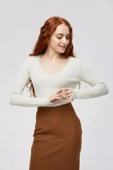 Джемпер арт.B1220006W Цвет: Бежевый