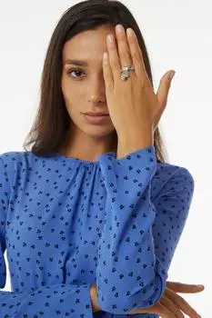 Кольцо арт.С-11111 Цвет: Серебро