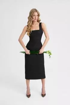 Платье миди timeless elegance арт.SS25/D/2NS/021/BL Цвет: Черный