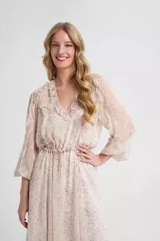 Платье urban bloom арт.SS25/D/3SS/025/BEFL Цвет: Бежевый/цветы