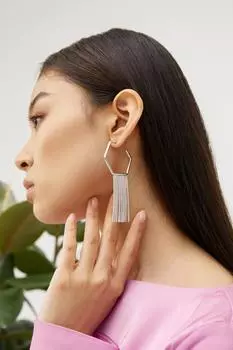 Серьги арт.С122-О14 Цвет: Серебро