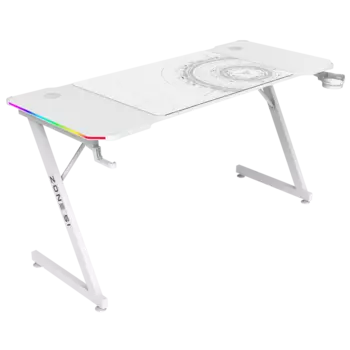 Стол компьютерный ZONE 51 TRINE 140 RGB White