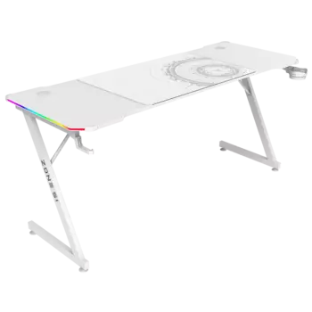 Стол компьютерный ZONE 51 TRINE 160 RGB White