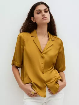 Атласная блузка