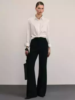 Атласная блузка с принтом