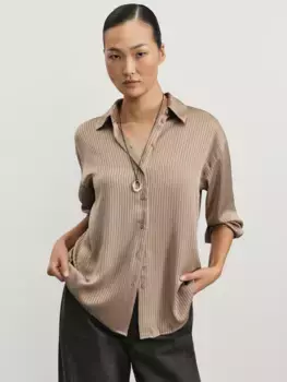 Атласная блузка в полоску