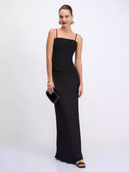 Атласная юбка макси