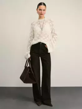 Ажурный джемпер с шерстью в составе