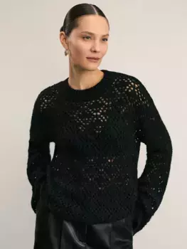 Ажурный джемпер с шерстью в составе