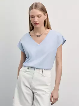 Базовая футболка со спущенным плечом