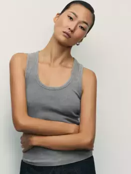 Базовая майка с эффектом стирки