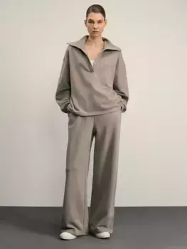 Базовые широкие брюки из хлопка