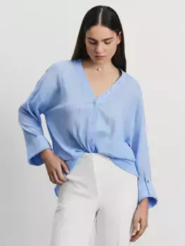 Блуза свободного кроя с разрезами