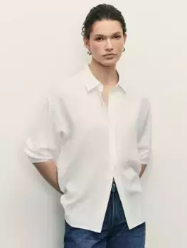 Блузка из фактурной ткани с рукавом 3/4