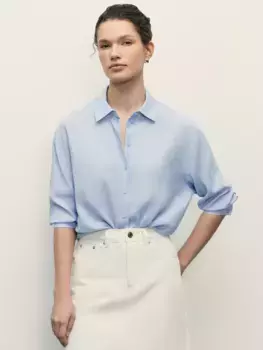 Блузка из фактурной ткани с рукавом 3/4