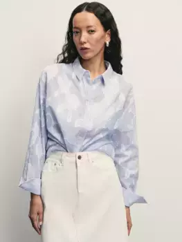 Блузка из хлопка с цветочным рисунком