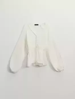 Блузка из вискозы и тенселя приталенного кроя