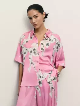 Блузка из вискозы с цветочным принтом