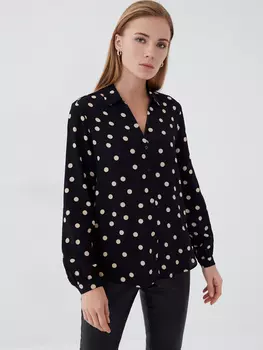 Блузка из вискозы с принтом