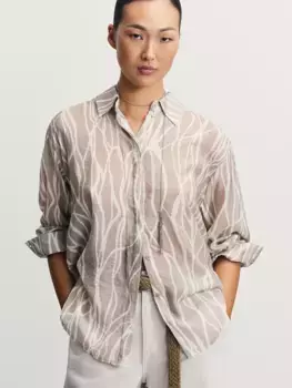 Блузка из вискозы с принтом