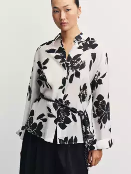 Блузка из вискозы с принтом