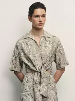 Блузка из вискозы с завязками