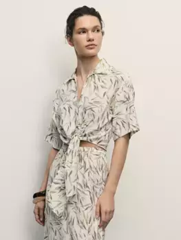 Блузка из вискозы с завязками