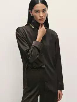 Блузка из жатого сатина