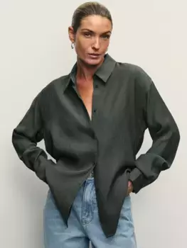 Блузка прямого кроя из жатой ткани