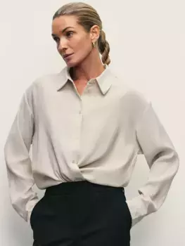 Блузка прямого кроя из жатой ткани