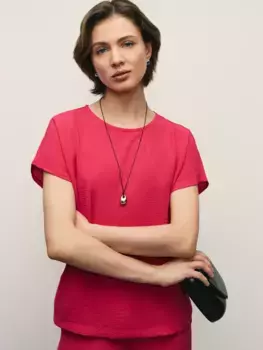 Блузка с коротким рукавом из фактурной ткани