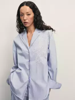 Блузка с кружевом из хлопка