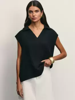 Блузка с воротником поло из вискозы