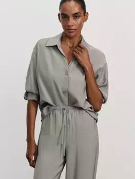 Блузка свободного кроя из вискозы