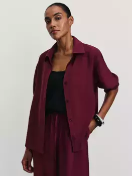 Блузка свободного кроя из вискозы