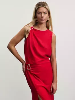 Блузка-топ с декоративной брошью из вискозы