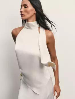 Блузка-топ с воротником халтер