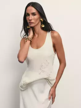 Блузка-топ с вышивкой из вискозы